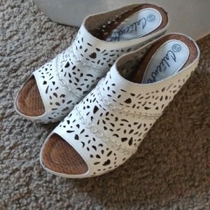 Nice white cutout wedges